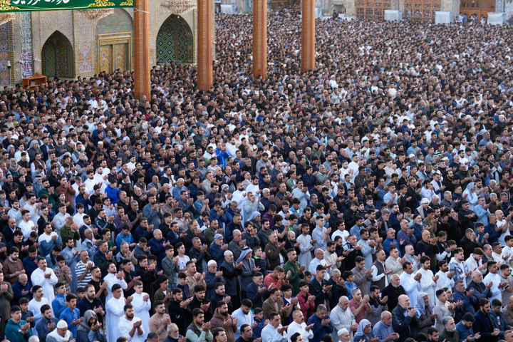 اقامه نماز عید فطر در حرم کاظمین