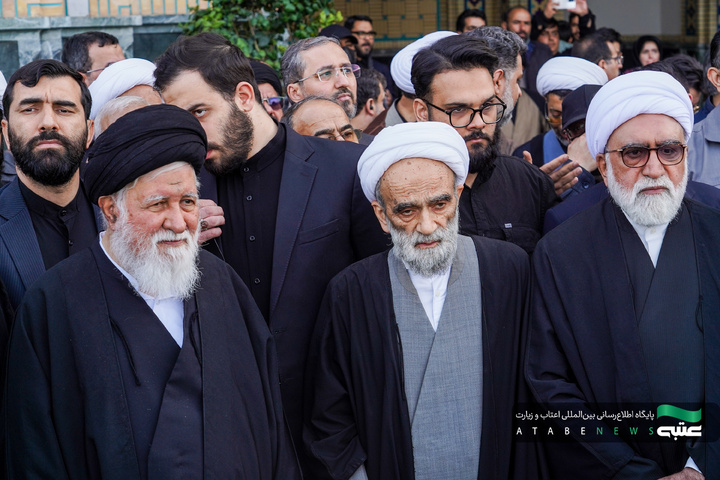تشییع پیکر شهید سید اسماعیل خطیب در حرم مطهر رضوی