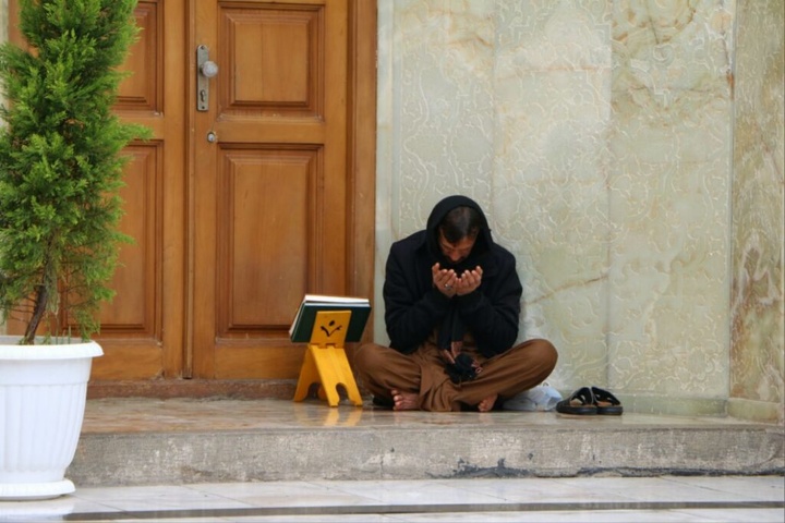 حال و هوای بارانی حرم مطهر حضرت فاطمه معصومه(س)