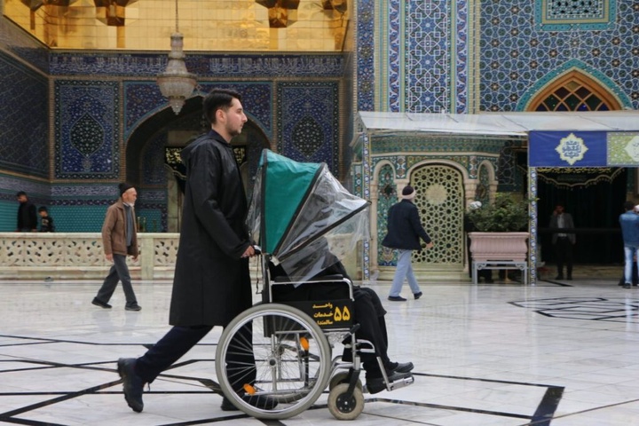 حال و هوای بارانی حرم مطهر حضرت فاطمه معصومه(س)