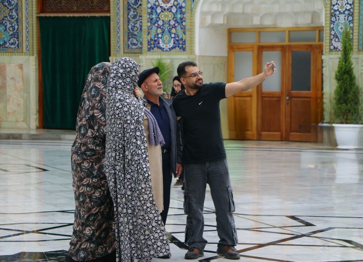 حال و هوای بارانی حرم مطهر حضرت فاطمه معصومه(س)