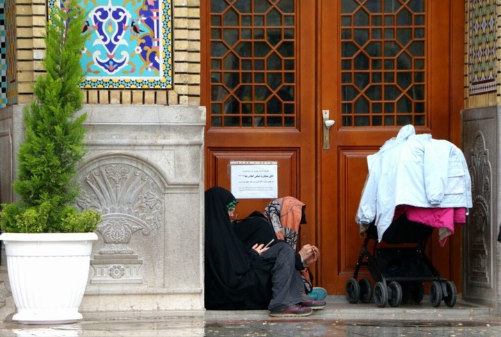 حال و هوای بارانی حرم مطهر حضرت فاطمه معصومه(س)