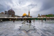 حال و هوای بارانی حرم مطهر امامین عسکریین علیهم السلام