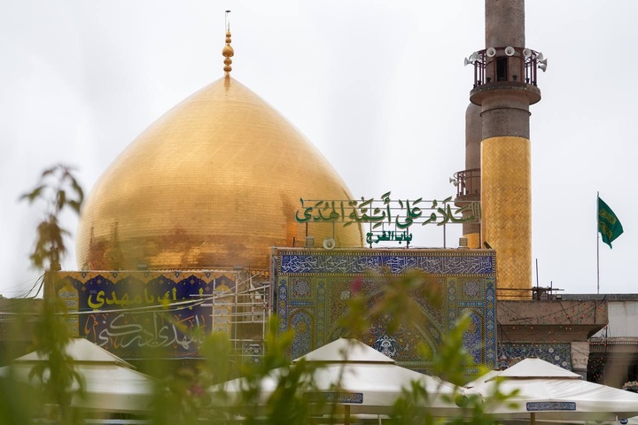 حال و هوای بارانی حرم مطهر امامین عسکریین علیهم السلام