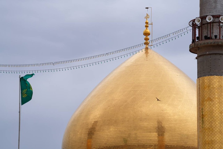 حال و هوای بارانی حرم مطهر امامین عسکریین علیهم السلام