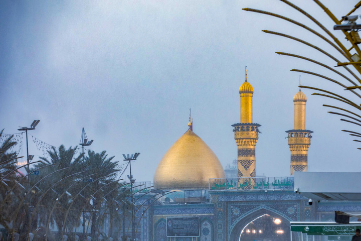 حال و هوای بارانی بین الحرمین کربلا