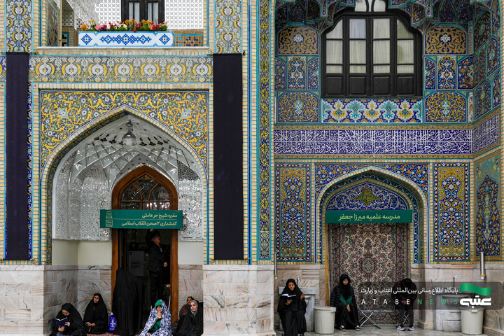 بارش باران بهاری در حرم مطهر رضوی