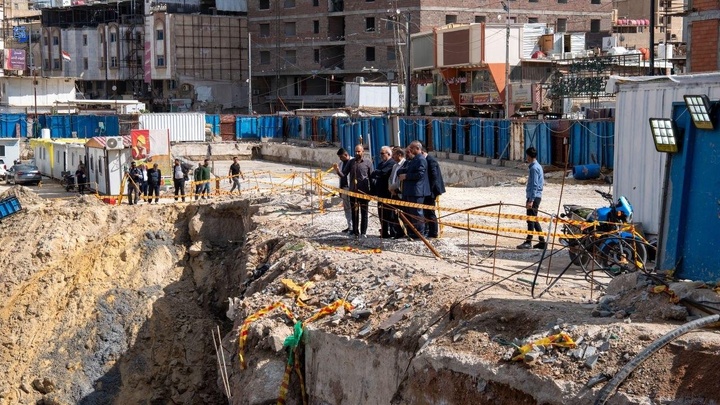 الامين العام للعتبة الحسينية يطلع ميدانيا على سير العمل في مشروع صحن الامام الحسن المجتبى(عليه السلام)