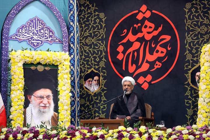 بزرگداشت چهلمین روز شهادت آیت‌الله خامنه‌ای در حرم حضرت معصومه (س)