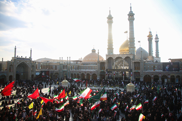 تجمع هیئات مذهبی قم به مناسبت چهلمین روز شهادت رهبر انقلاب