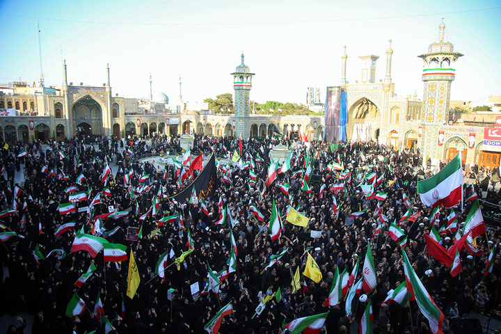 تجمع هیئات مذهبی قم به مناسبت چهلمین روز شهادت رهبر انقلاب