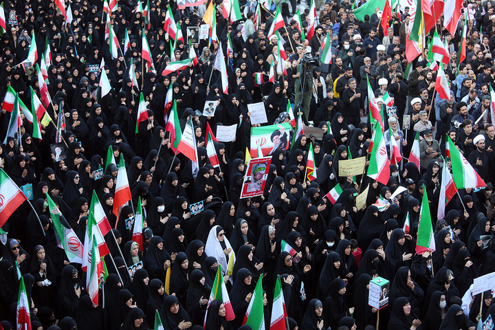 تجمع هیئات مذهبی قم به مناسبت چهلمین روز شهادت رهبر انقلاب