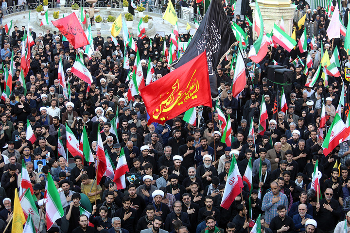 تجمع هیئات مذهبی قم به مناسبت چهلمین روز شهادت رهبر انقلاب