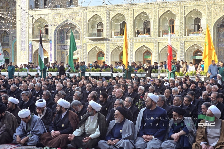 آیین اذن اعزام کاروان زیر سایه خورشید در حرم مطهر رضوی