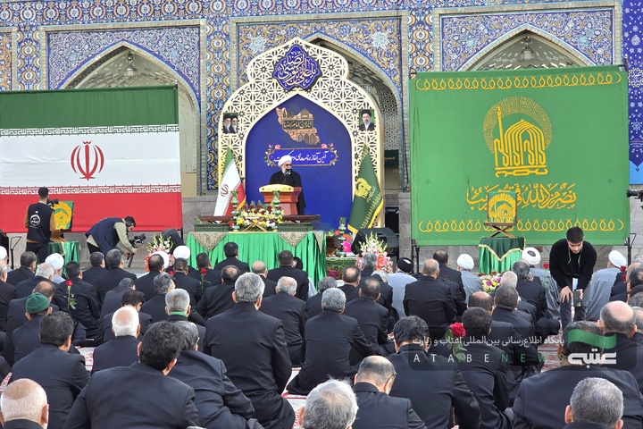 آیین اذن اعزام کاروان زیر سایه خورشید در حرم مطهر رضوی