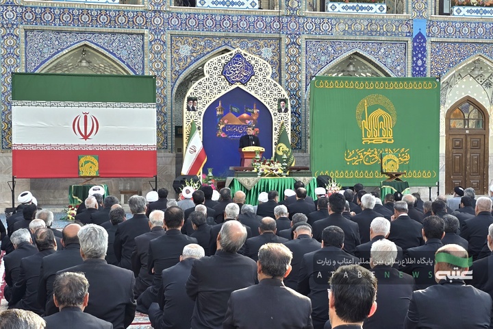 آیین اذن اعزام کاروان زیر سایه خورشید در حرم مطهر رضوی