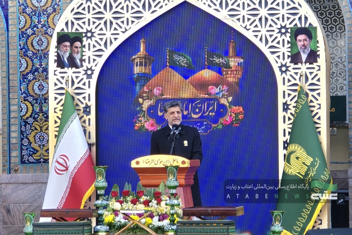 آیین اذن اعزام کاروان زیر سایه خورشید در حرم مطهر رضوی