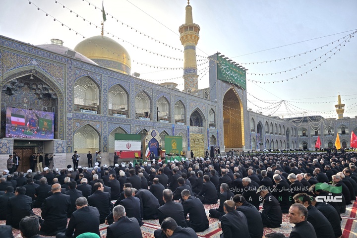 آیین اذن اعزام کاروان زیر سایه خورشید در حرم مطهر رضوی