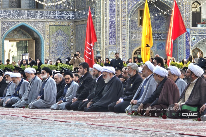 آیین اذن اعزام کاروان زیر سایه خورشید در حرم مطهر رضوی