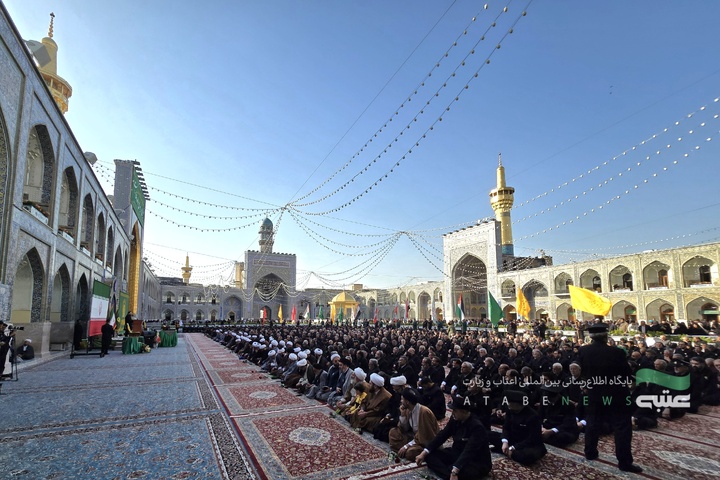آیین اذن اعزام کاروان زیر سایه خورشید در حرم مطهر رضوی