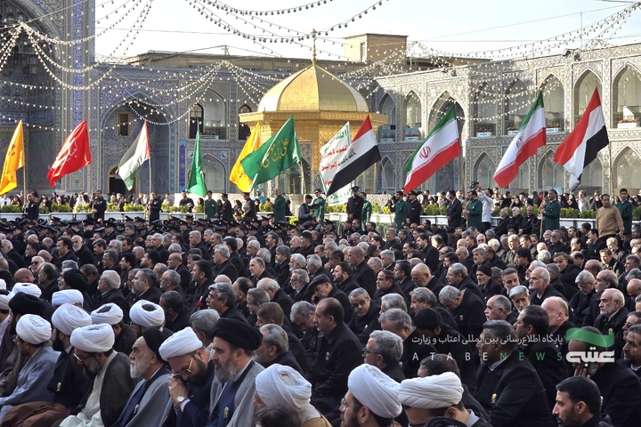 آیین اذن اعزام کاروان زیر سایه خورشید در حرم مطهر رضوی