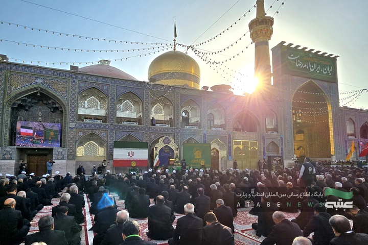 آیین اذن اعزام کاروان زیر سایه خورشید در حرم مطهر رضوی