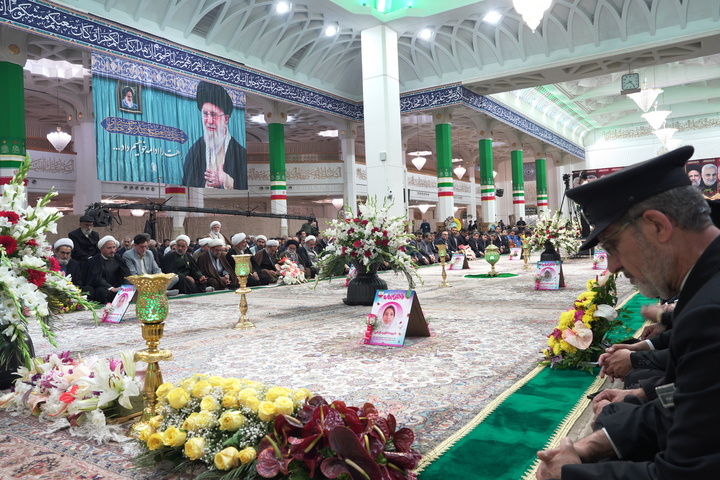 خطبه‌خوانی خادمان حرم حضرت معصومه (س) در سالروز میلاد بانوی کرامت