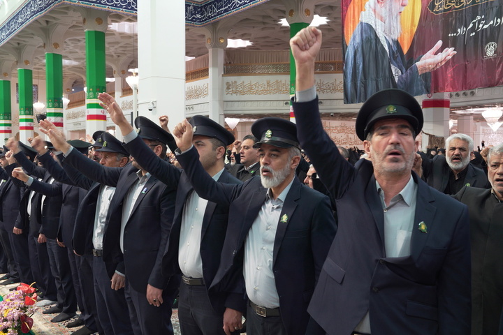 خطبه‌خوانی خادمان حرم حضرت معصومه (س) در سالروز میلاد بانوی کرامت