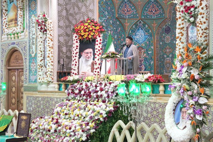 خطبه‌خوانی خادمان حرم حضرت معصومه (س) در سالروز میلاد بانوی کرامت