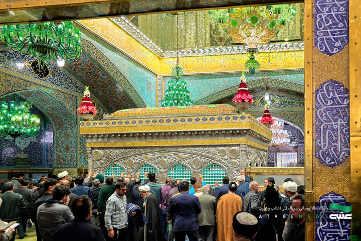 نصب کتیبه ضریح مطهر بمناسب دهه کرامت