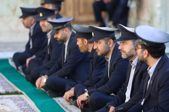 آیین خطبه‌خوانی اصحاب رسانه و کارکنان سپاه قم به مناسبت دهه کرامت