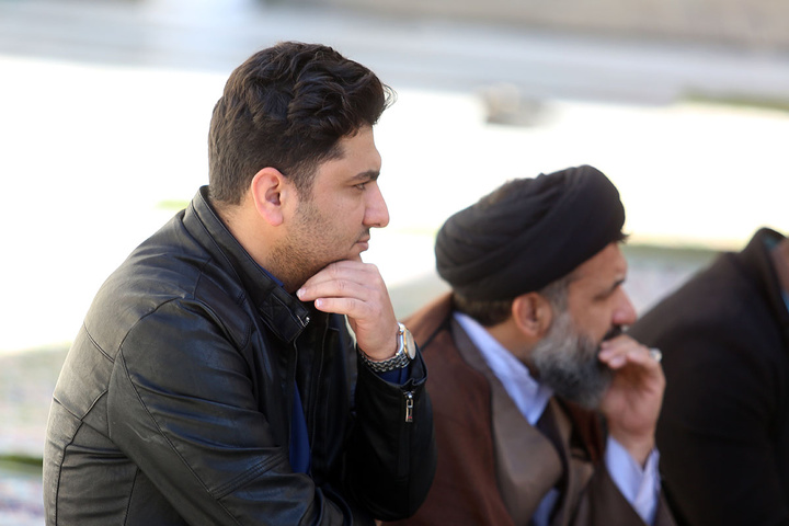 آیین خطبه‌خوانی اصحاب رسانه و کارکنان سپاه قم به مناسبت دهه کرامت