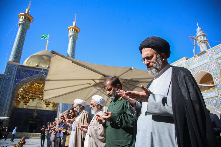 آیین خطبه‌خوانی اصحاب رسانه و کارکنان سپاه قم به مناسبت دهه کرامت