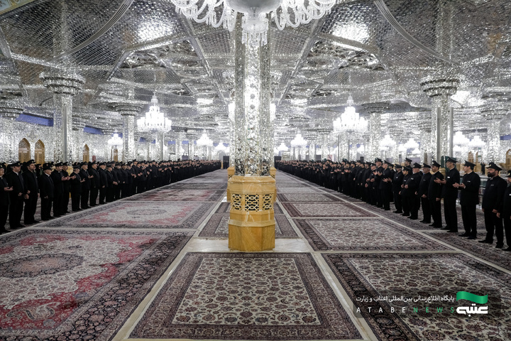 آیین تعویض شیفت دربانان بارگاه منور رضوی