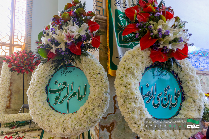 آماده‌سازی گل‌های حرم مطهر رضوی در دهه کرامت