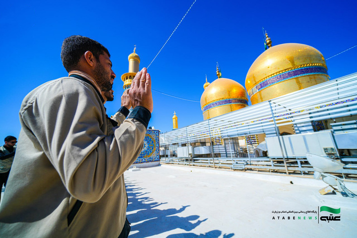 شستشوی گنبد کاظمین