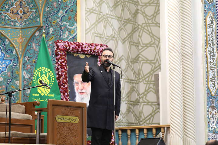 بزرگداشت چهلمین روز شهادت امیر موسوی در حرم بانوی کرامت