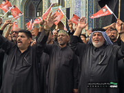 صحن انقلاب حرم رضوی میزبان خیل عزاداران کربلایی ؛