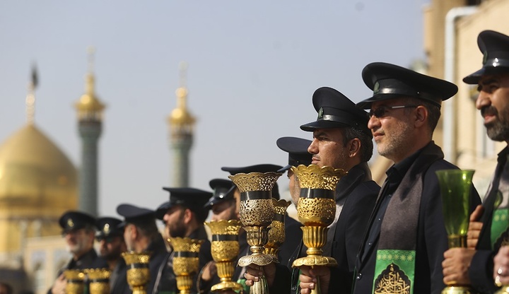 برپایی دسته عزاداری خادمان حرم بانوی کرامت به مناسب شهادت امام جواد (ع)
