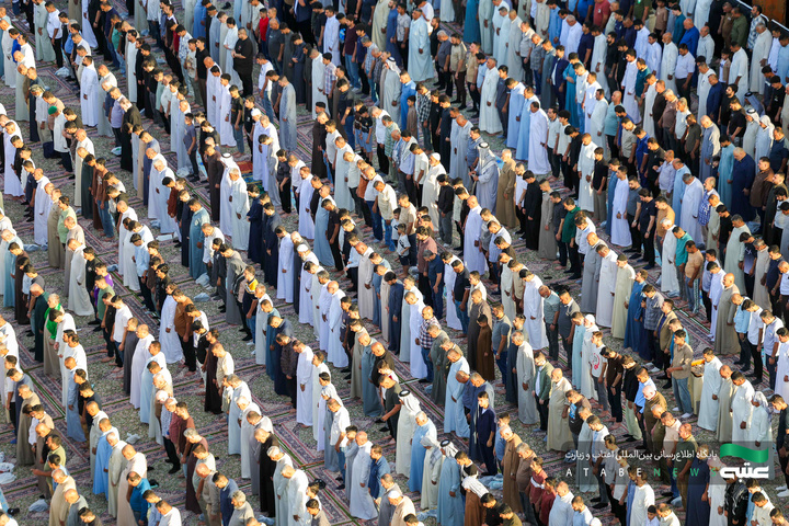 اقامه نماز عید قربان در حرم مطهر کاظمین(ع)