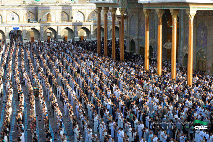 اقامه نماز عید قربان در حرم مطهر کاظمین(ع)