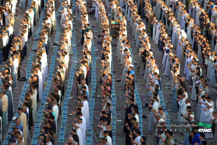 اقامه نماز عید قربان در حرم مطهر کاظمین(ع)