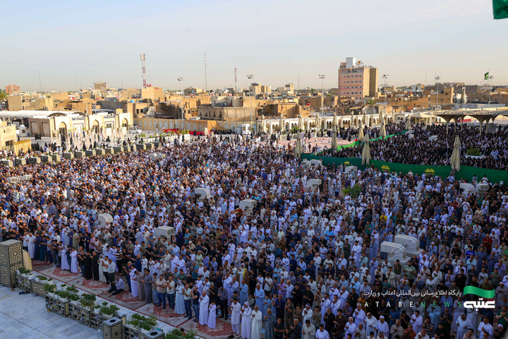 اقامه نماز عید قربان در حرم مطهر کاظمین(ع)