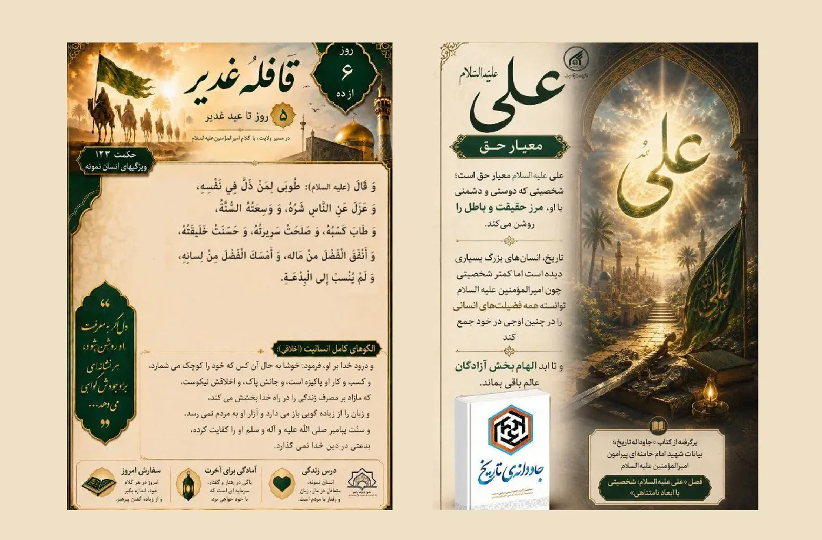 تبیین مفاهیم اخلاقی و سبک زندگی علوی نشریه قافله غدیر