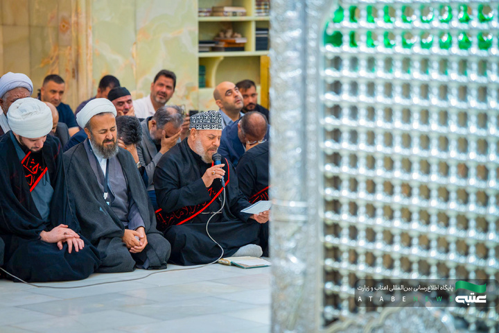 سیاه‌پوشی ضریح مطهر امام حسین(ع) در آستانه ماه محرم