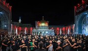 طنین «حیدر حیدر» در حریم رضوی