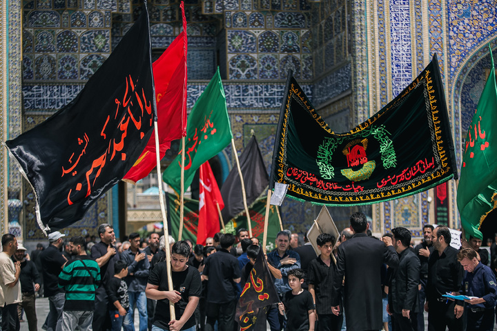 عزاداری روز تاسوعای حسینی در حرم مطهر رضوی
