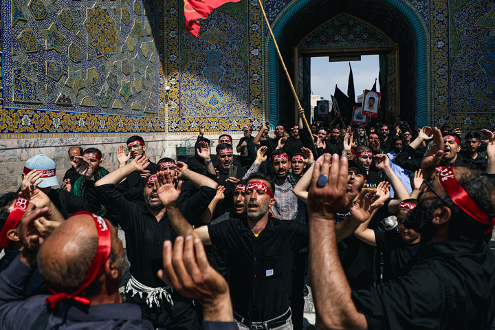 عزاداری روز تاسوعای حسینی در حرم مطهر رضوی