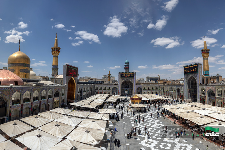کتیبه‌آرایی حرم مطهر رضوی در آستانه دهه پایانی ماه صفر