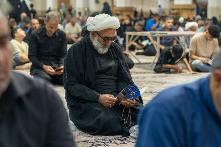 قرائت زیارت حضرت رسول(ص) از بعید در حرم حضرت معصومه(س)